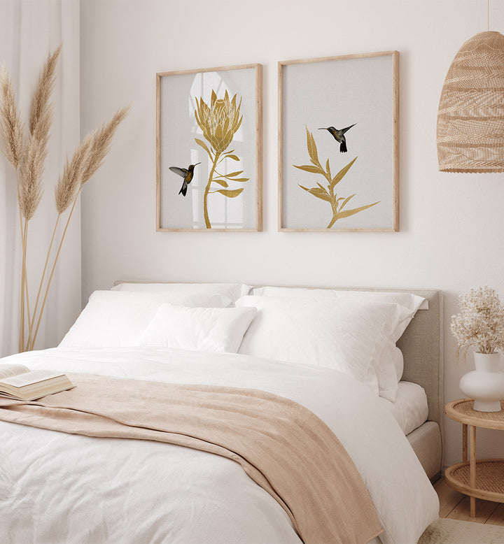 HUMMINGBIRD HARMONY SET , SET OF 2 PAINTINGS