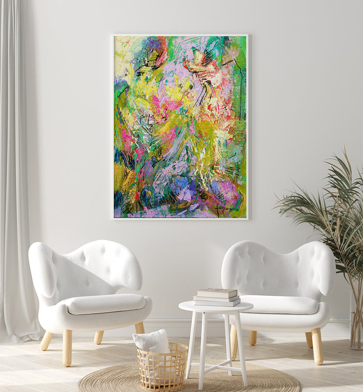 BRILLIANT BLOOM SCAPE I , ABSTRACT PAINTINGS