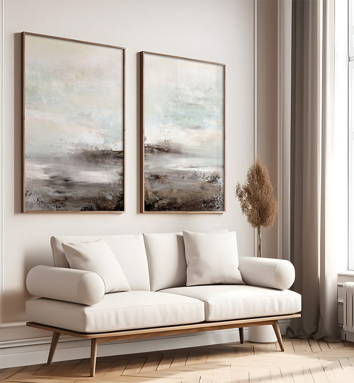 DISTANT SHORES SET , SET OF 2 PAINTINGS