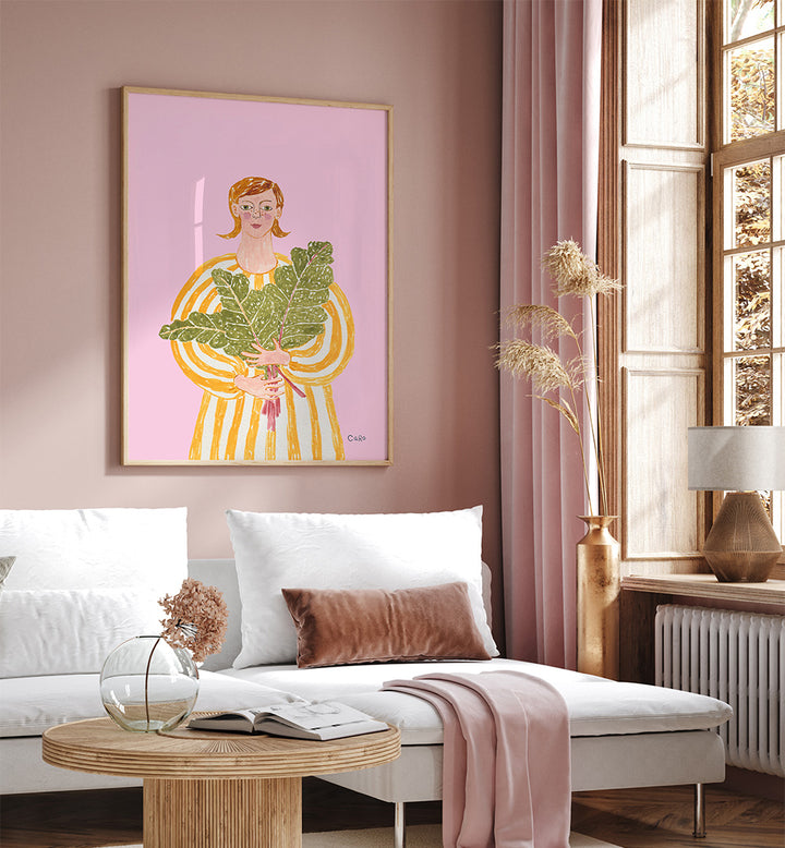 WOMAN WITH MANGOLD , PORTRAITS & FIGURATIVE ILLUSTRATIONS