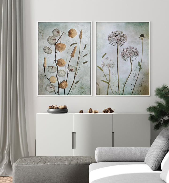 CURATED HERBARIUM SET , SET OF 2 PAINTINGS