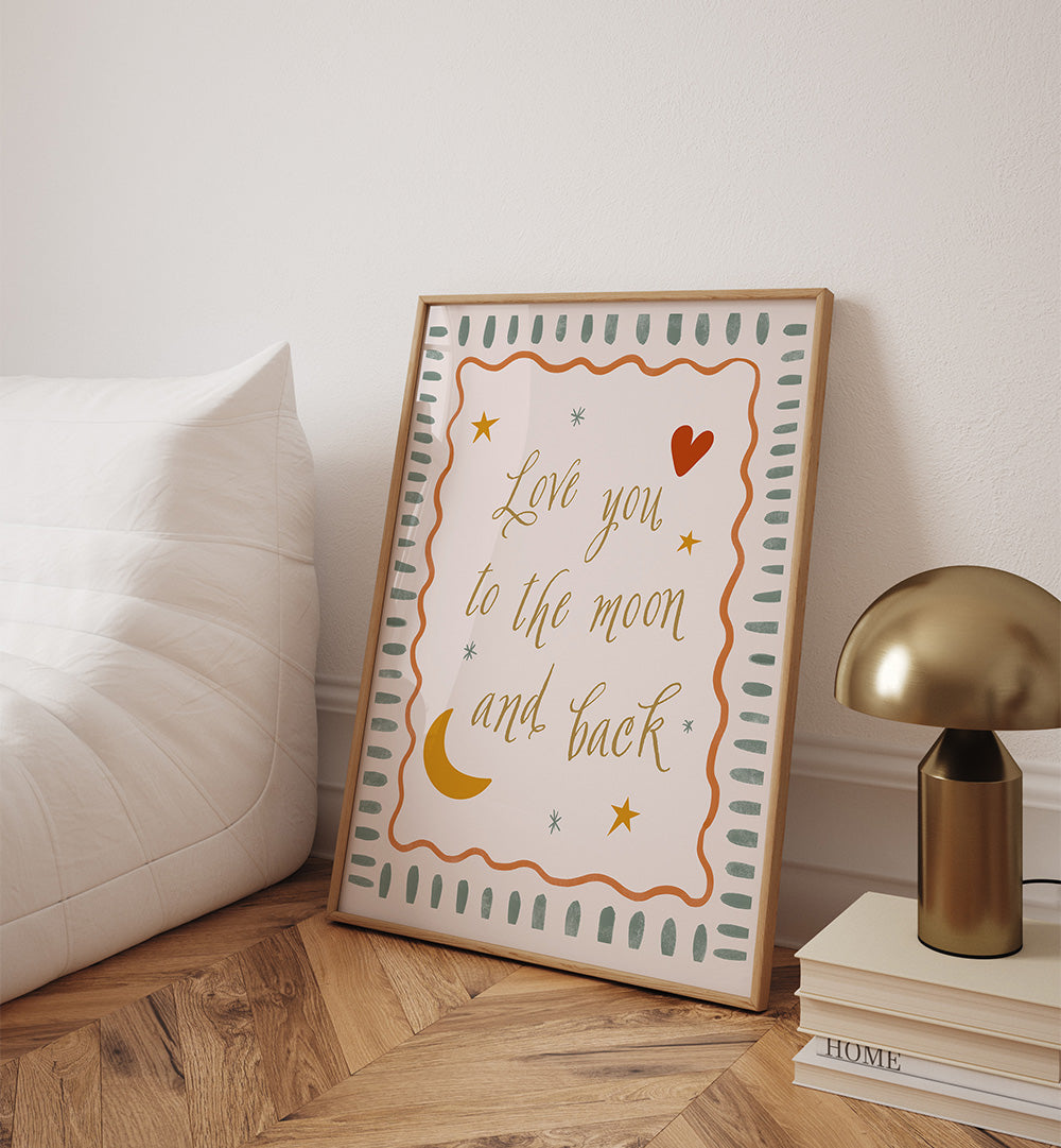 LOVE YOU TO THE MOON , KIDS ROOM PAINTINGS
