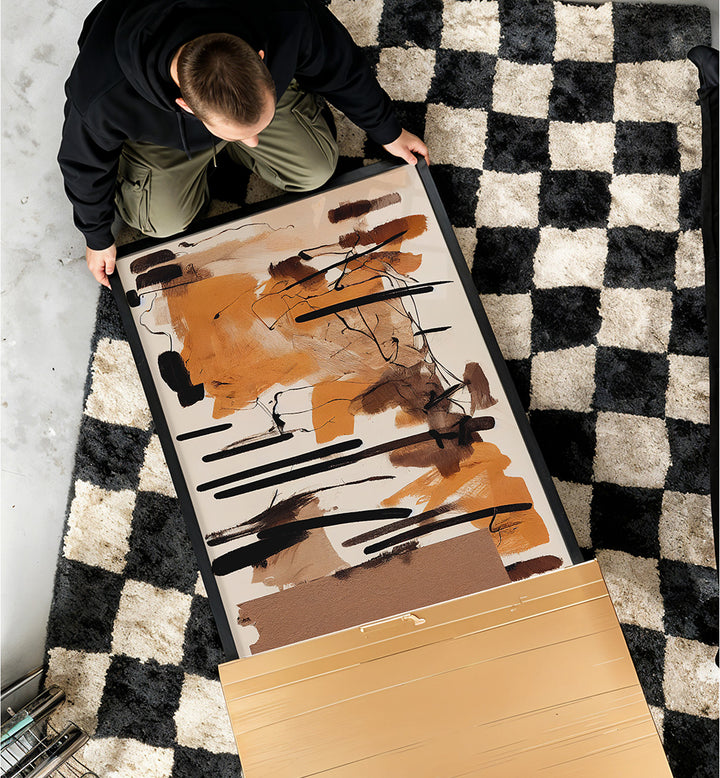 EARTHY STROKES , ABSTRACT PAINTINGS