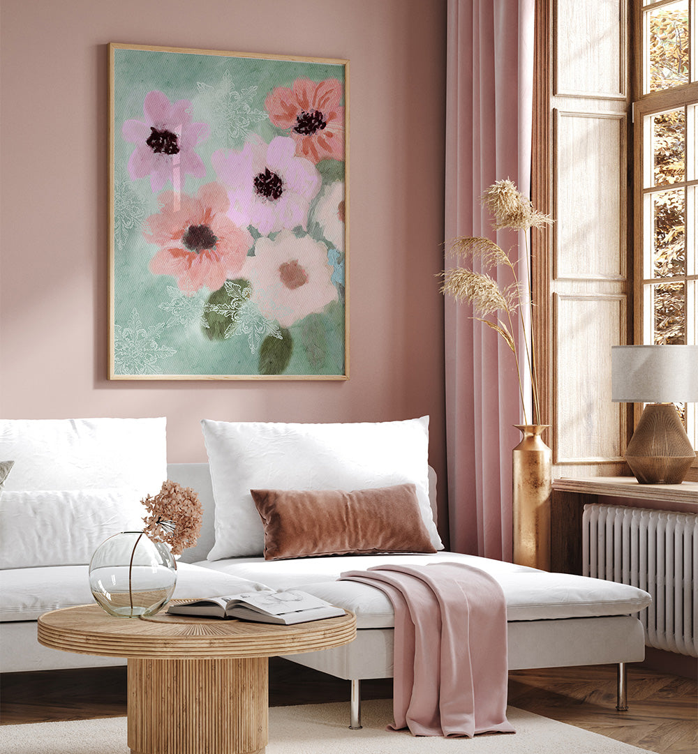 WINTER BLOSSOMS , FLORAL FLOWER PAINTINGS