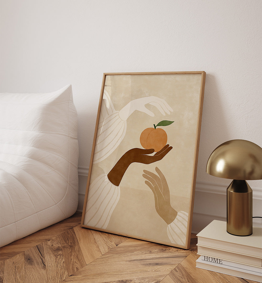 PEACH RITUAL , BOHO ART PAINTINGS