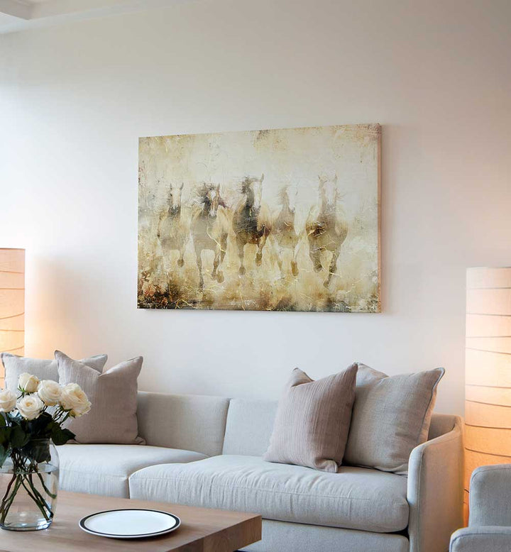 HORSE ANIMAL ART ILLUSTRATION , ANIMAL PAINTINGS