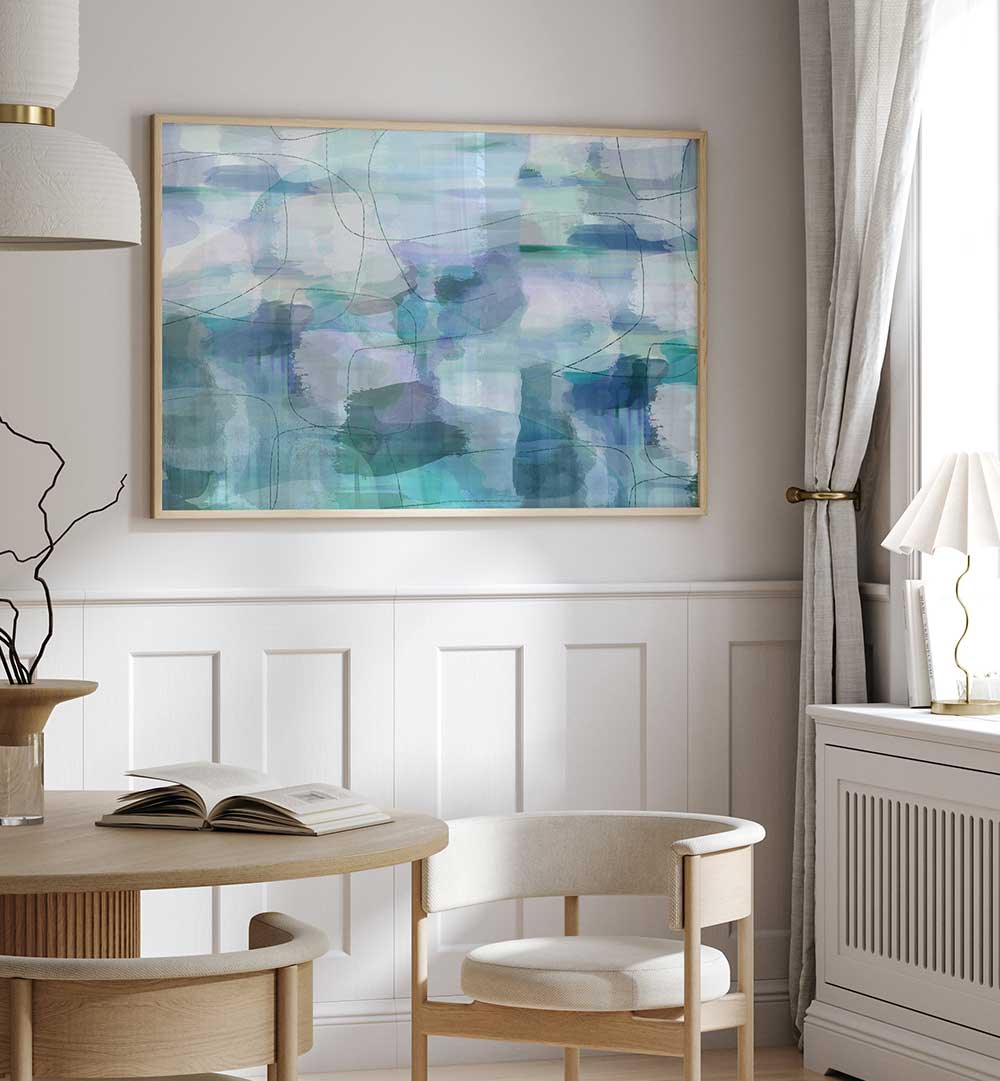 Transform your room with AQUARELLE BLUES II, ABSTRACT PAINTINGS featuring vibrant hues and captivating design.