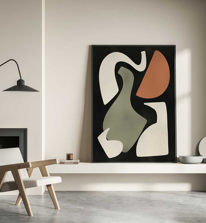 GEOMETRIC SHAPES IN EARTHY TONES III , ABSTRACT PAINTINGS