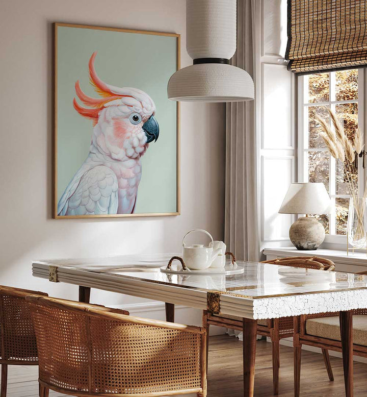 WHITE COCKATOO I , ANIMAL PAINTINGS