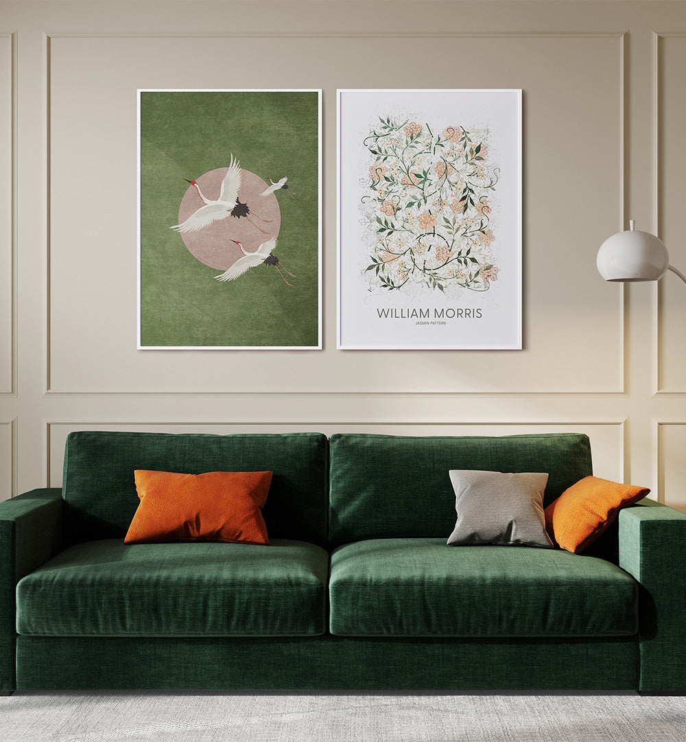 BOTANICAL FLIGHT SET , SET OF 2 PAINTINGS