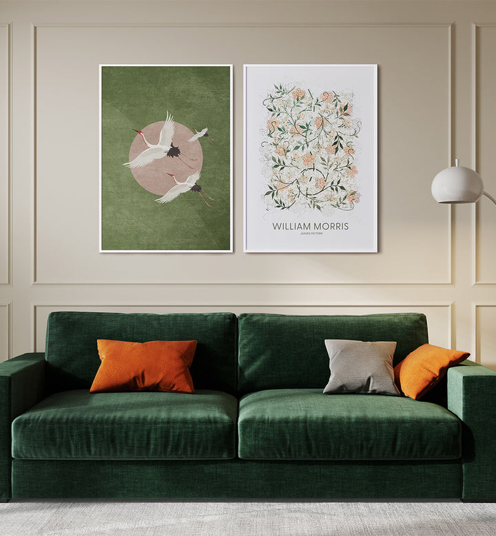 BOTANICAL FLIGHT SET , SET OF 2 PAINTINGS