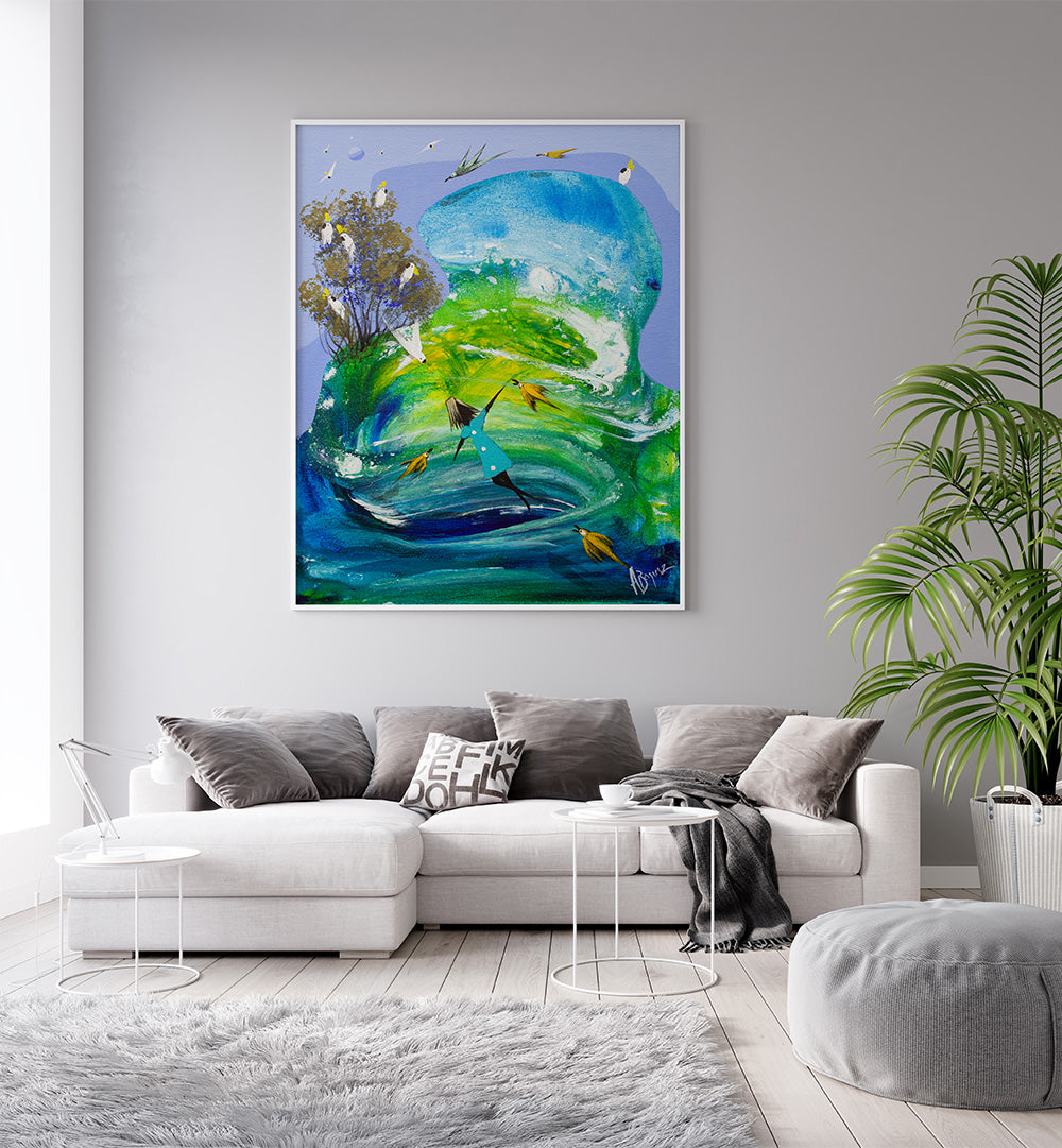 A NEW BEGINNING , ABSTRACT PAINTINGS
