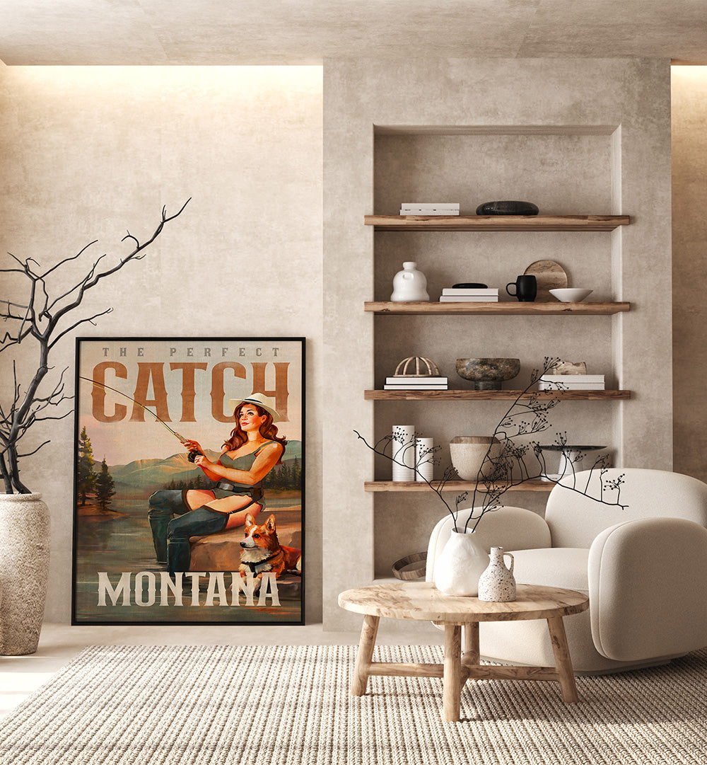 MONTANA SERENITY , VINTAGE TRAVEL POSTERS