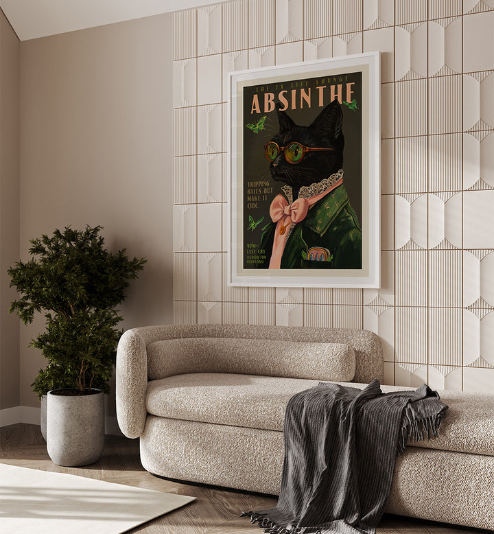 ABSINTHE CAT ALCOHOL , BAR & CAFE ART