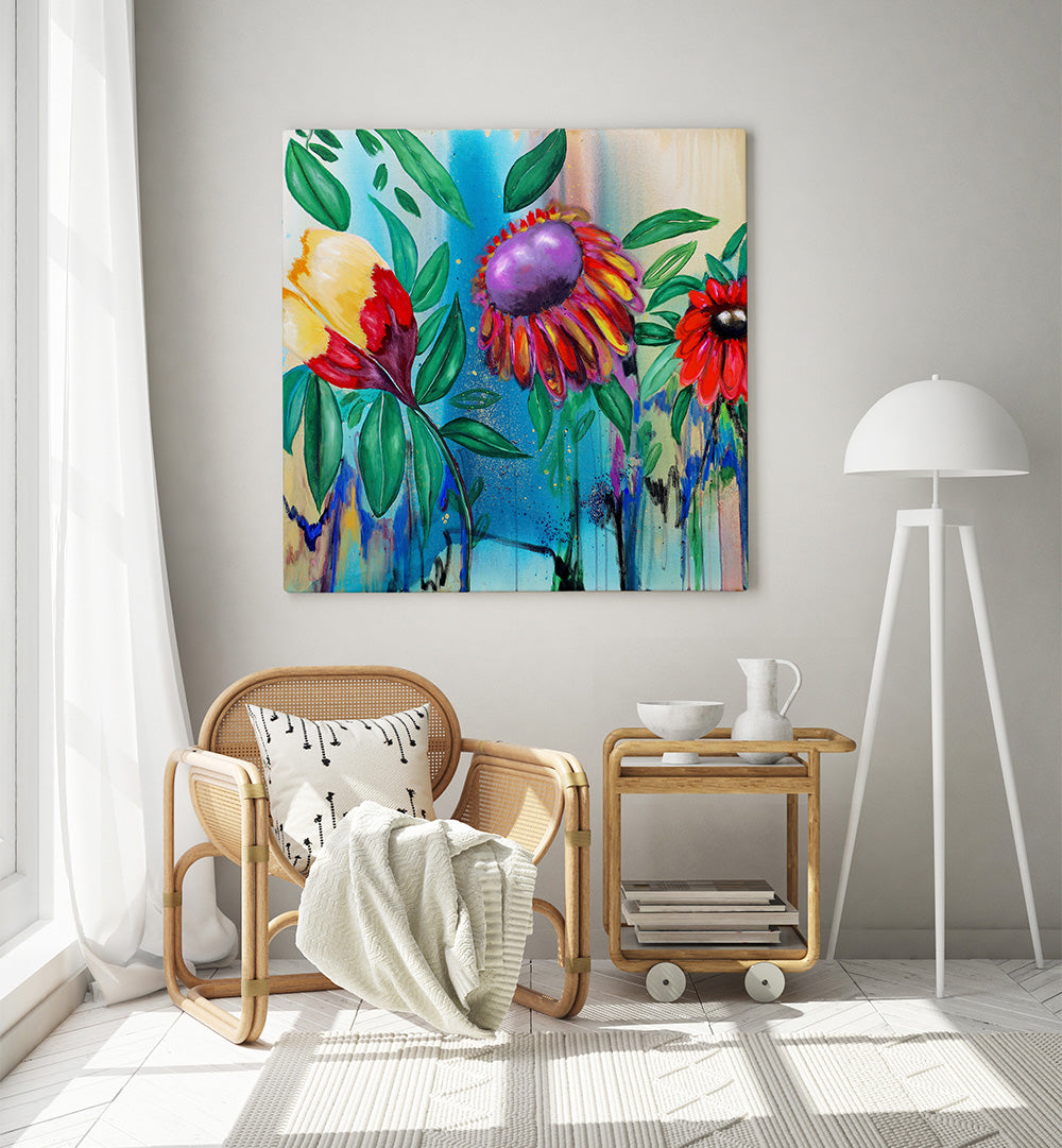 FLORAL ART , FLORAL FLOWER PAINTINGS