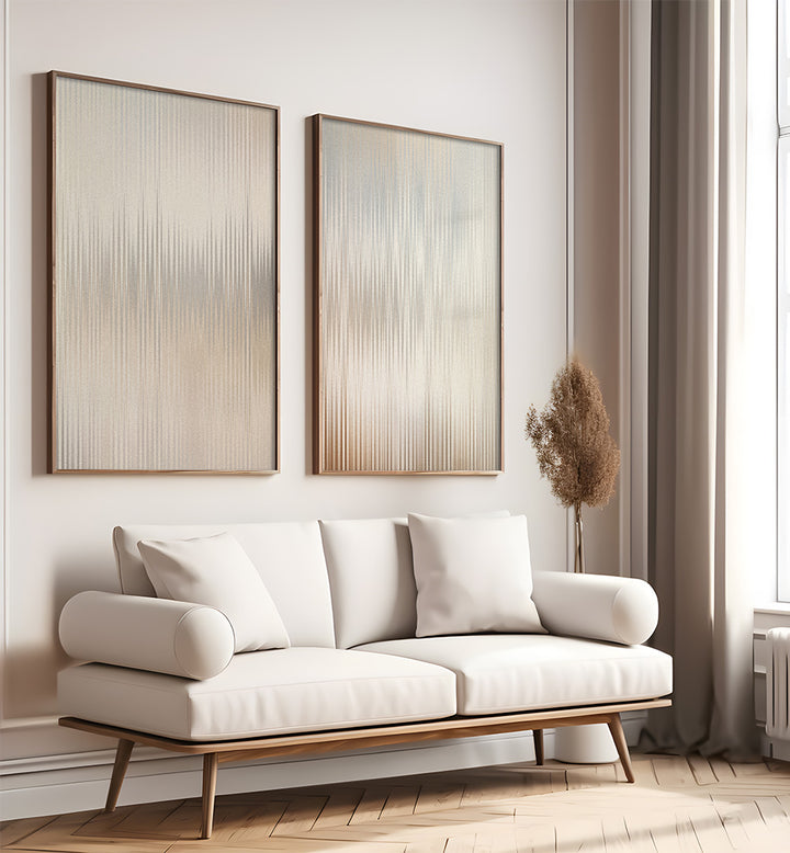 SUBTLE SYMMETRY SET , SET OF 2 PAINTINGS