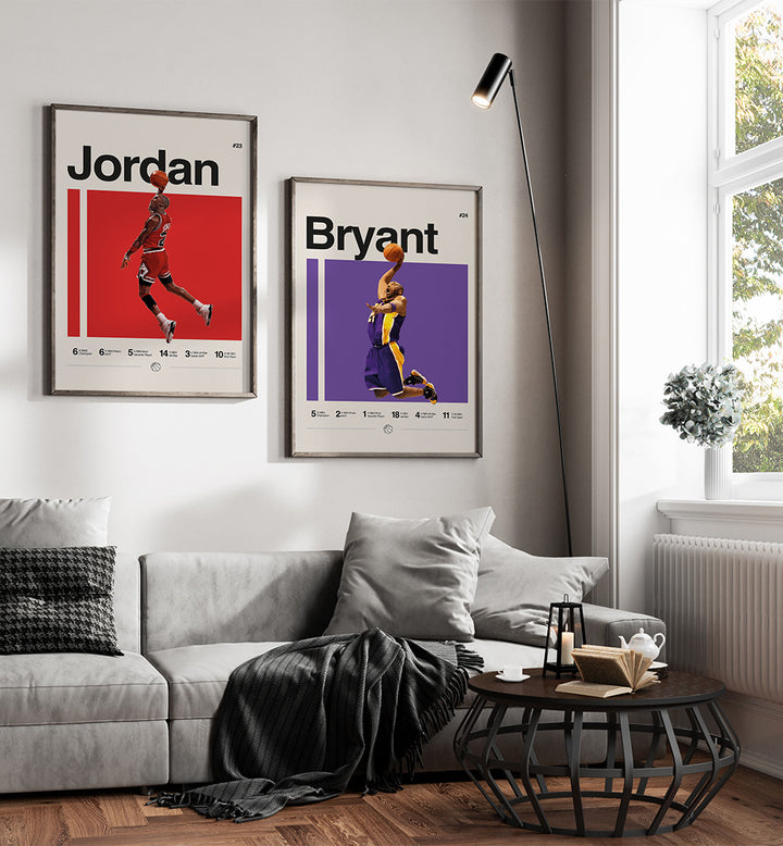 COURT GIANTS SET , SET OF 2 PAINTINGS