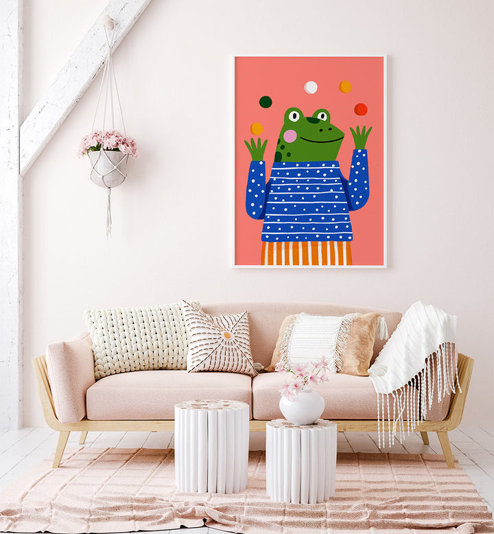 JUGGLING FROG ,KIDS ROOM PAINTINGS