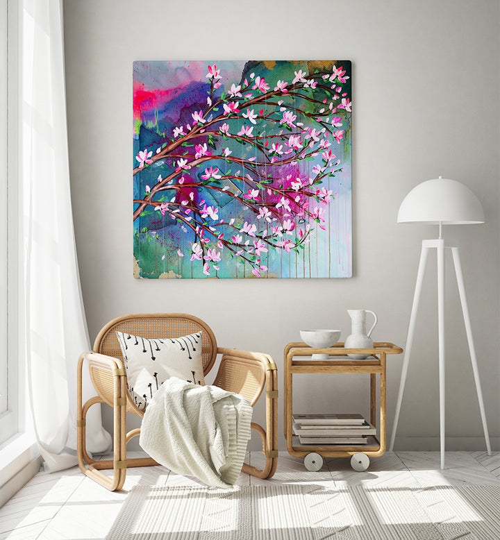 CHERRY BLOSSOM , FLORAL FLOWER PAINTINGS