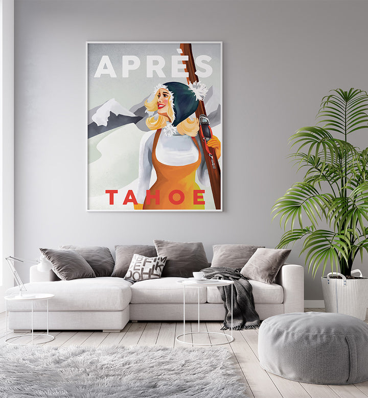 APRES SKI LAKE , VINTAGE TRAVEL POSTERS