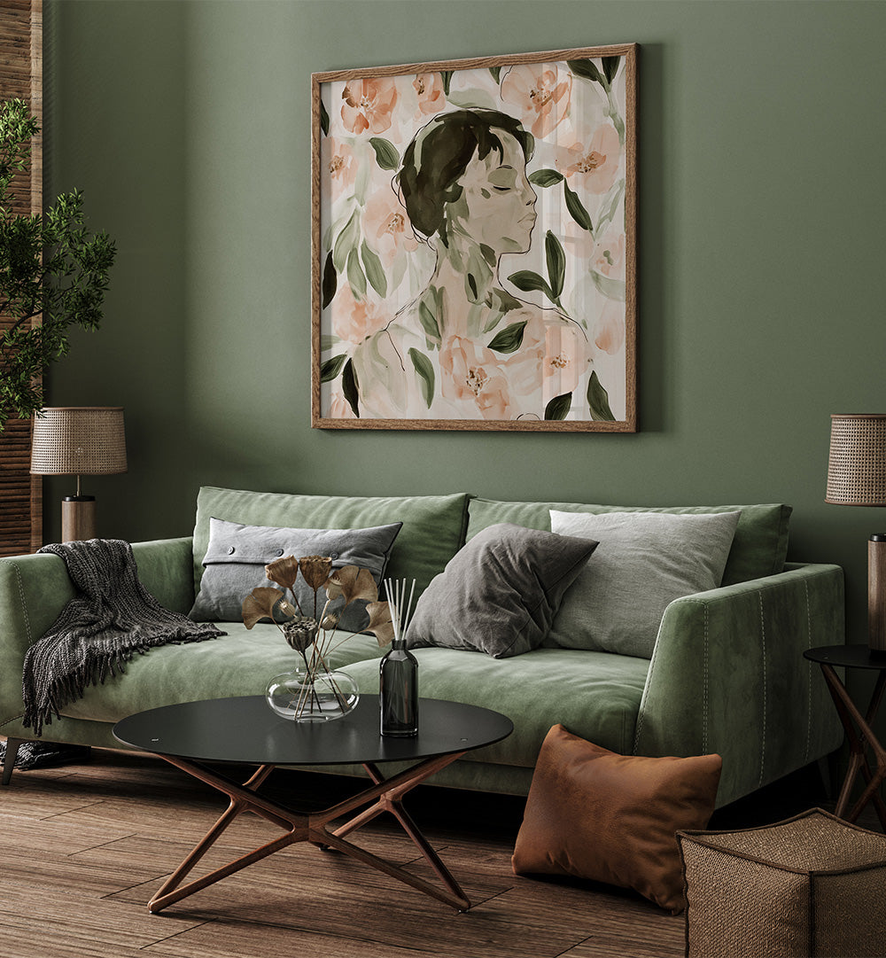 FLORAL SERENITY VI , PORTRAITS & FIGURATIVE ILLUSTRATIONS