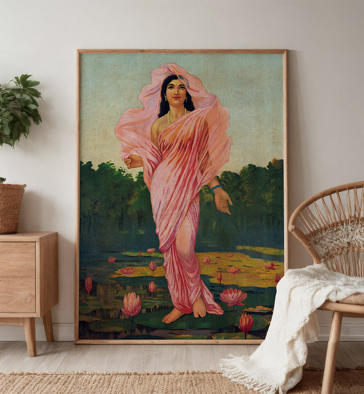 PADMINI THE LOTUS LADY , INDIAN ART PAINTINGS