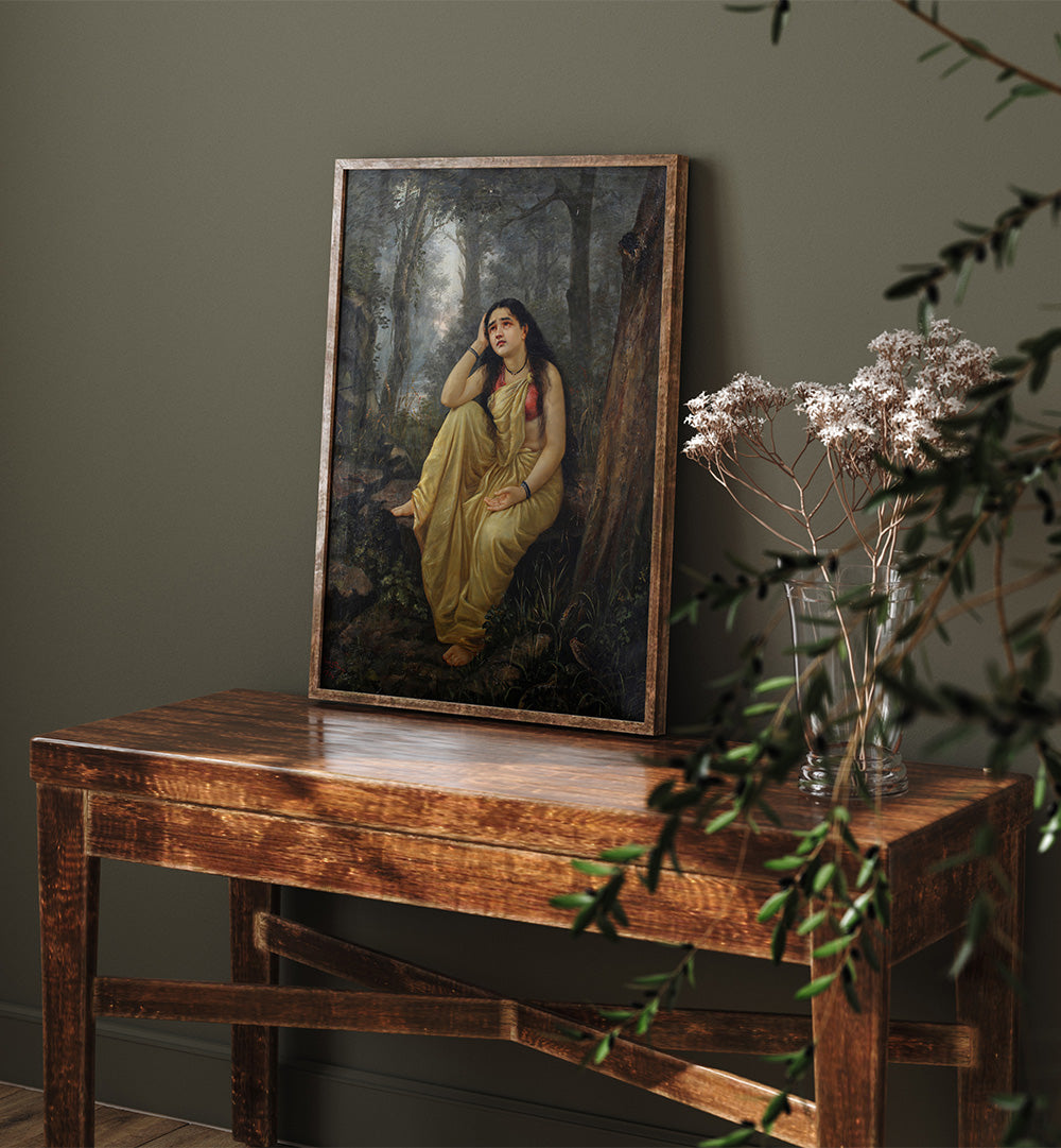 DAMAYANTI_VANAVASA , INDIAN ART PAINTINGS