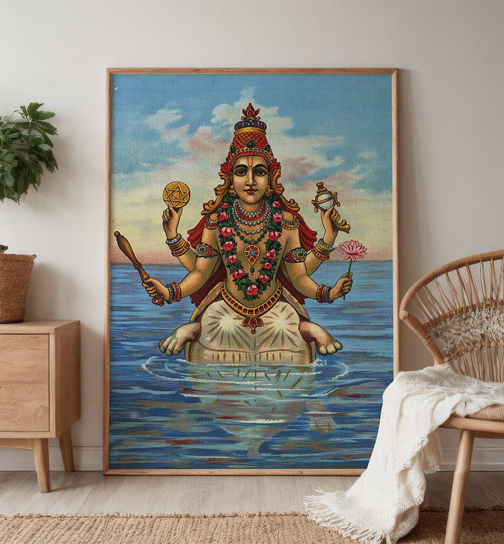 KURMA AVATAR , INDIAN ART PAINTINGS