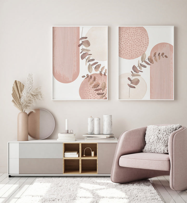 THE DOTTED ARCHES SET , SET OF 2 PAINTINGS