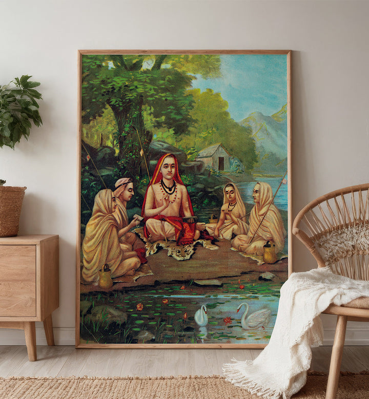 SANKARACHARYA , INDIAN ART PAINTINGS