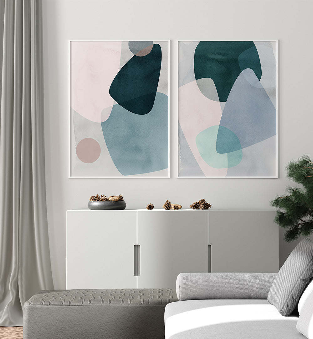 ETHEREAL TIDE SET , SET OF 2 PAINTINGS