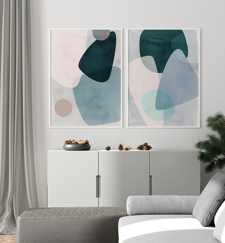 ETHEREAL TIDE SET , SET OF 2 PAINTINGS