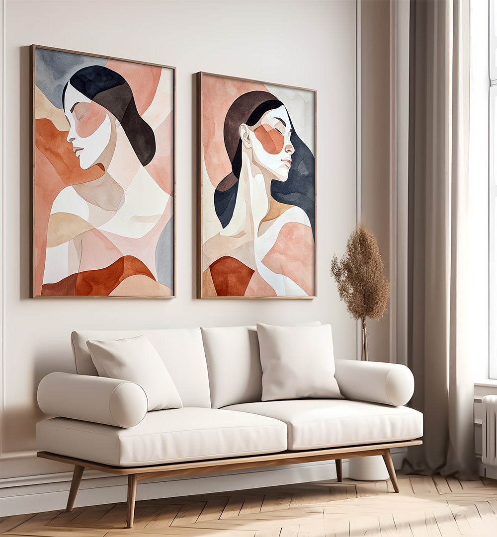 SOULCALM SET , SET OF 2 PAINTINGS