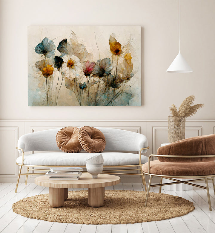 WHISPERING BLOOMS V , FLORAL FLOWER PAINTINGS