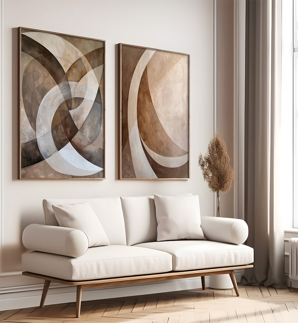 CURVATURE SET , SET OF 2 PAINTINGS