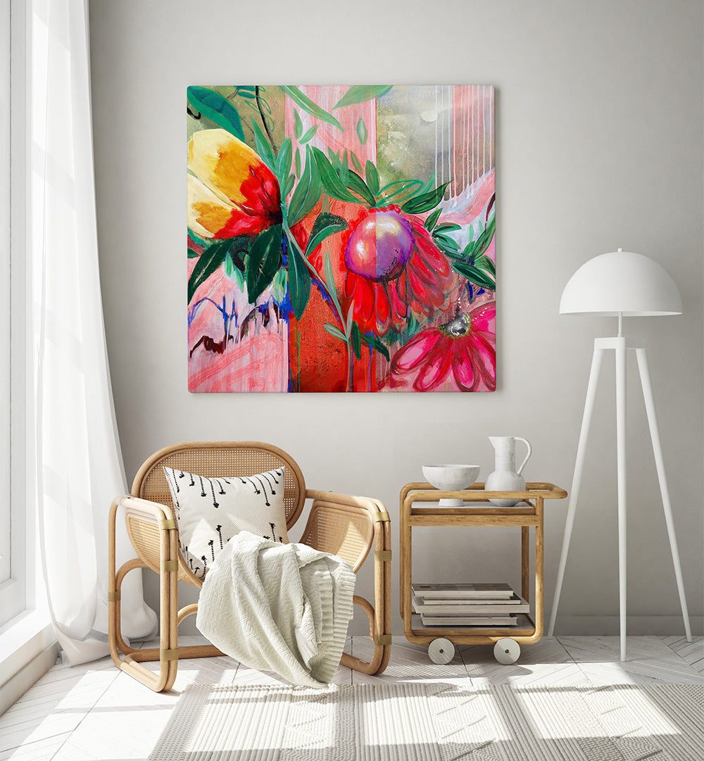 PAINTING IV , FLORAL FLOWER PAINTINGS