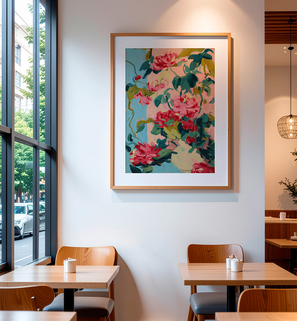 BLOOMING REVERIE I , FLORAL FLOWER PAINTINGS