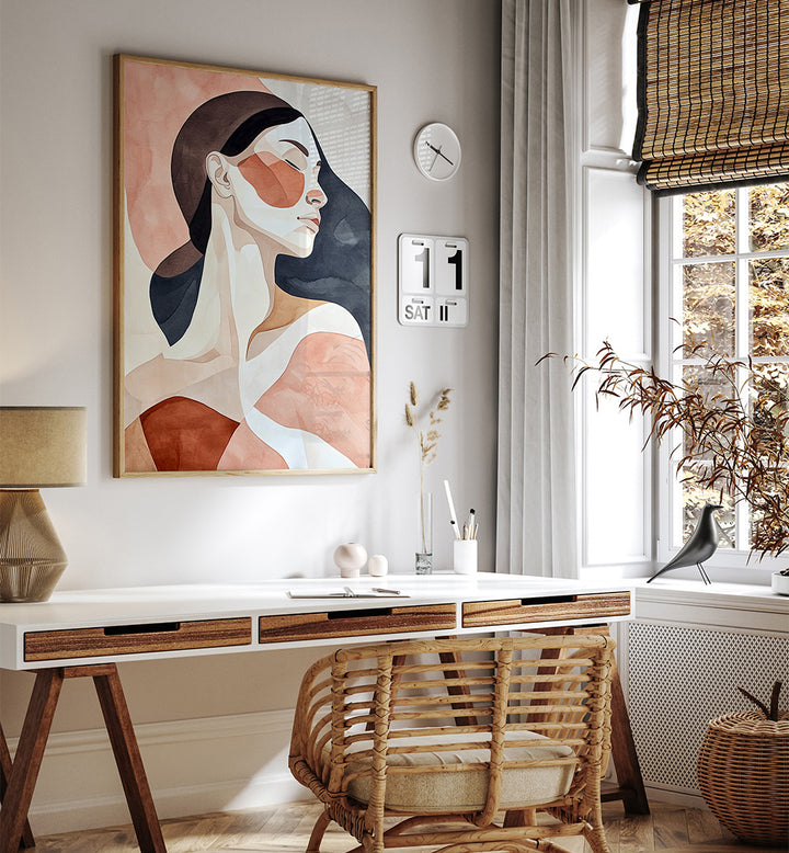 WOMAN WATERCOLOR DIGITAL PAINTING II , PORTRAITS & FIGURATIVE ILLUSTRATIONS