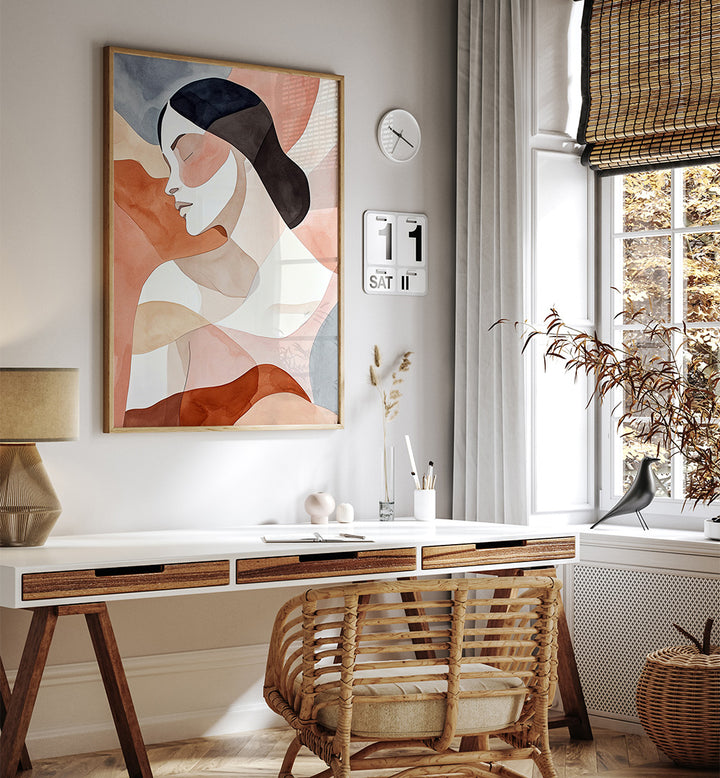 WOMAN WATERCOLOR DIGITAL PAINTING I , PORTRAITS & FIGURATIVE ILLUSTRATIONS