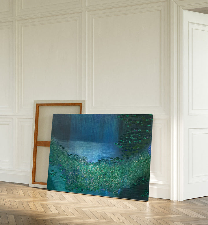 SECRET GARDEN  AN ODE TO MONET   , HANDMADE ARTWORKS