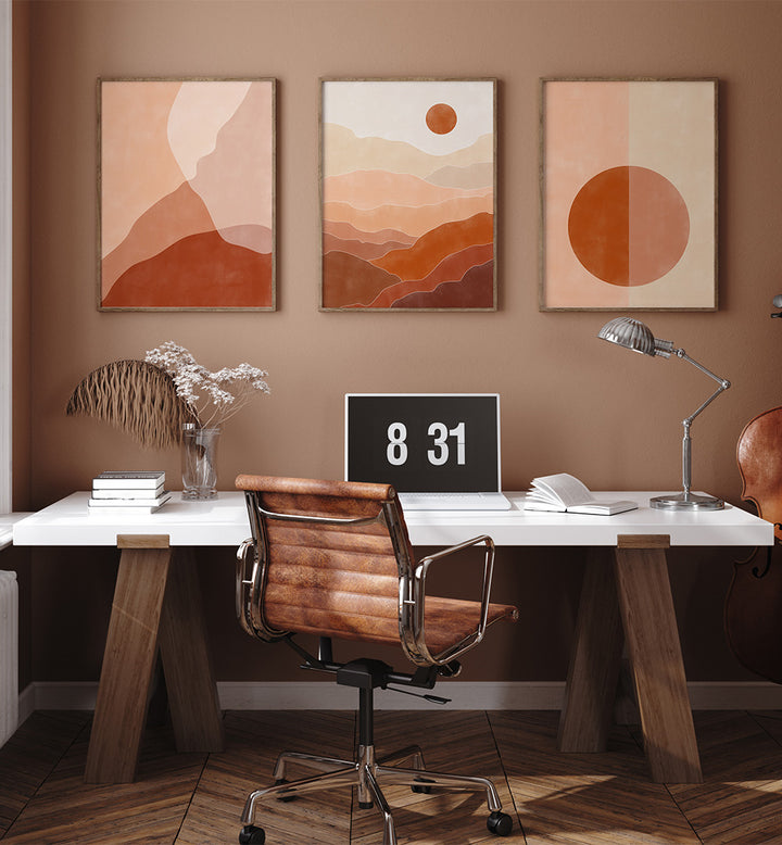 NATURE ESCAPES , SET OF 3 PAINTINGS