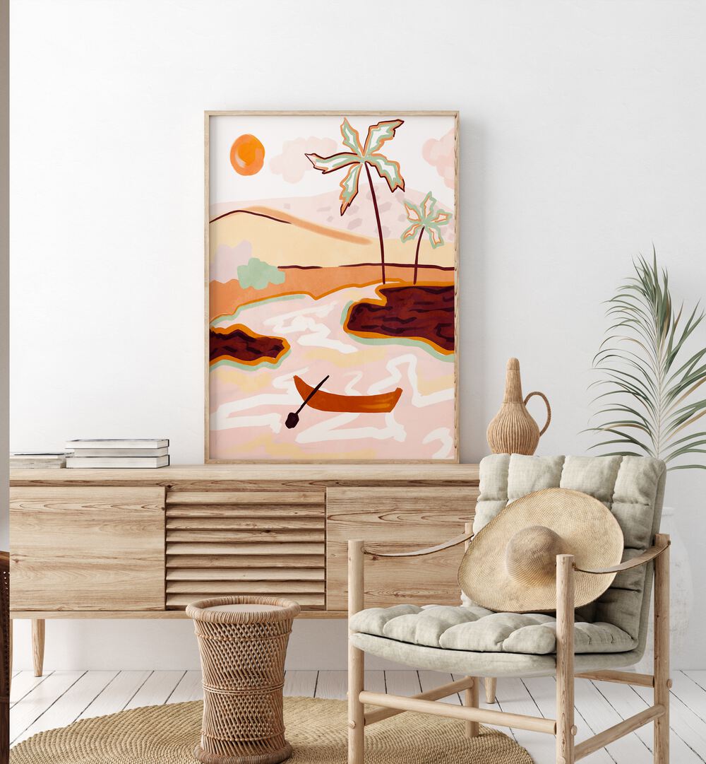 Whimsical COTTON CANDY SKIES, LANDSCAPE PAINTINGS enhance your home with dreamy sunset colors and stylish comfort.