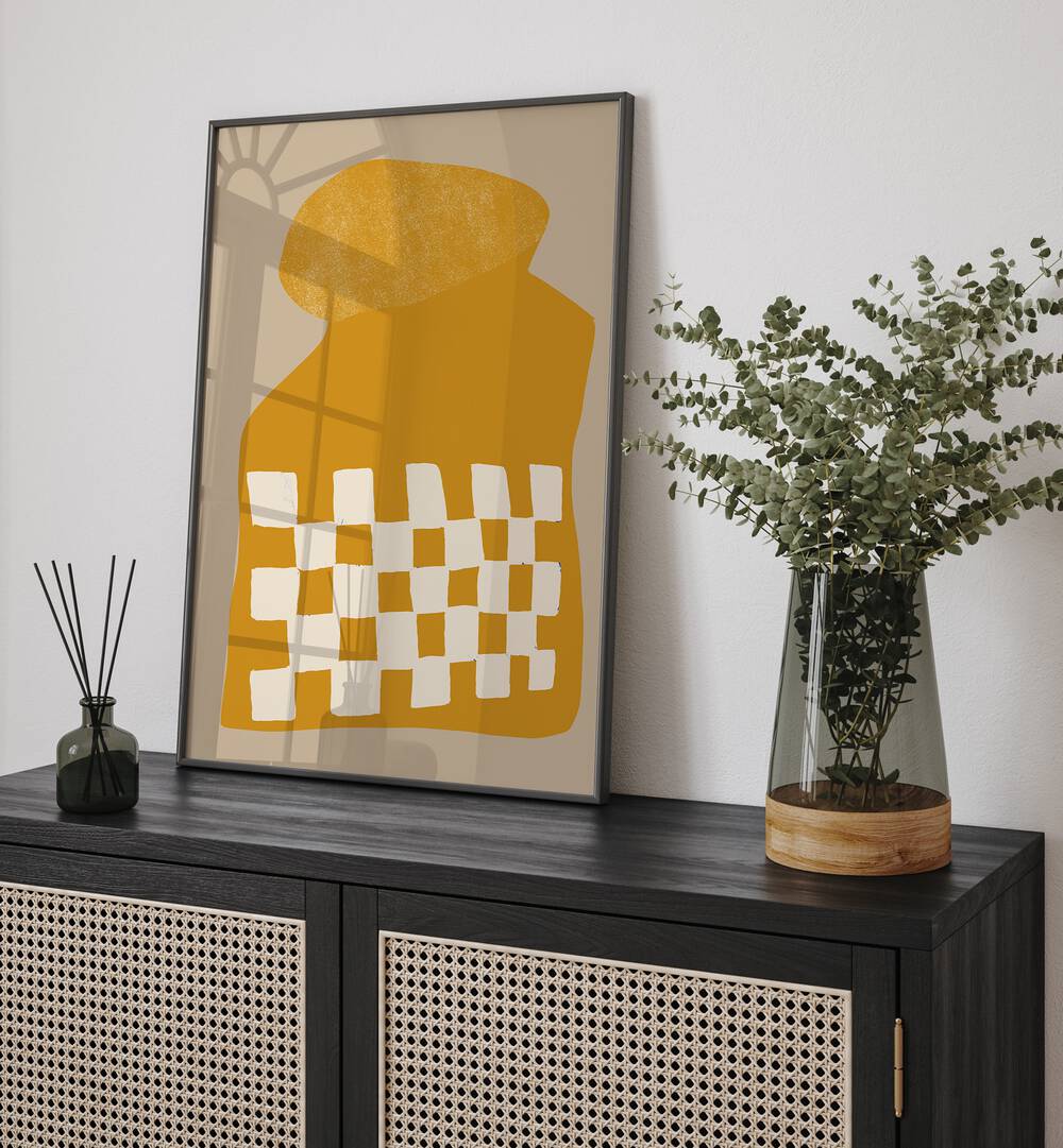 Vibrant MODERN SHAPES III, ABSTRACT PAINTINGS enhance modern decor, perfect for elevating any space.