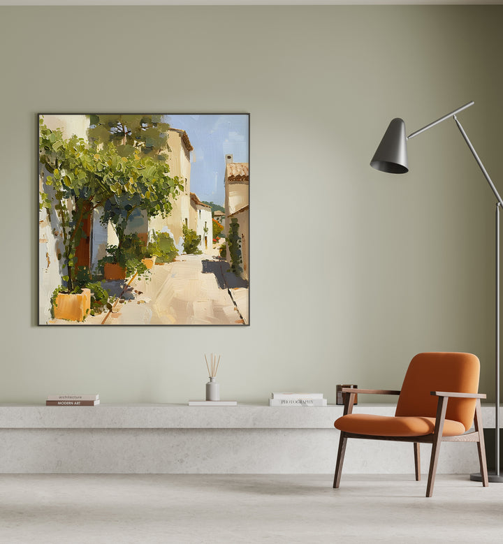 Stylish decor featuring STREET IN MALLORCA III, enhancing elegance and functionality in any space.