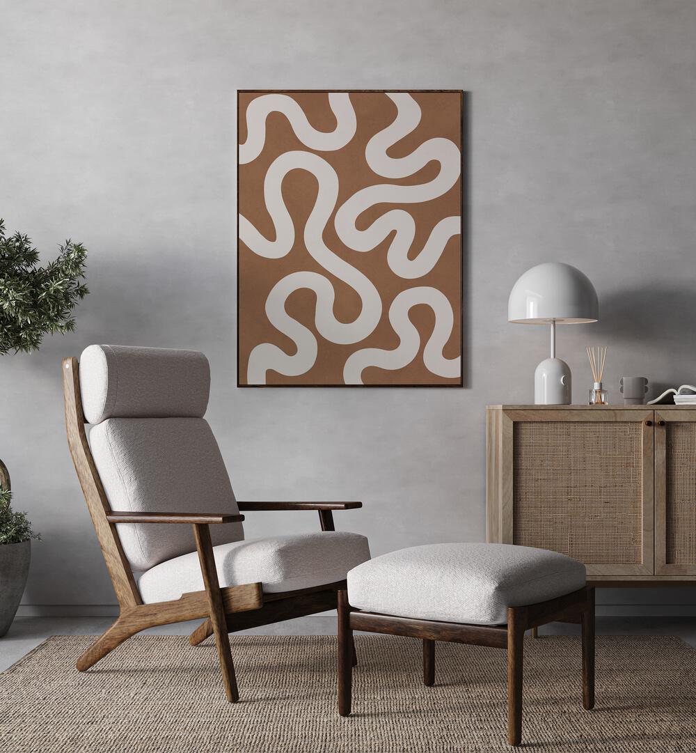 Stylish UNDULATING, ABSTRACT PAINTINGS featuring smooth curves, enhancing modern home decor elegantly.