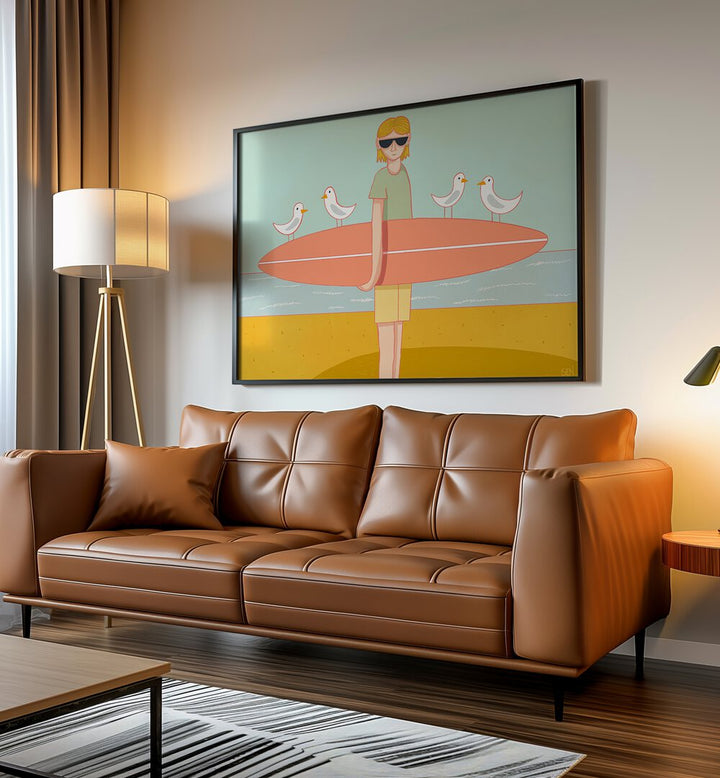 Vibrant SEAGULL SURF CREW, BEACH PAINTINGS bring coastal charm to your living space, perfect for beach lovers.