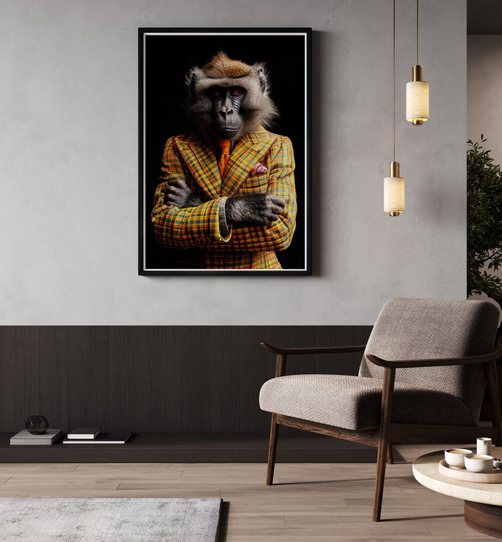 WILD SUITS - BABOON MONKEY , ANIMAL PAINTINGS