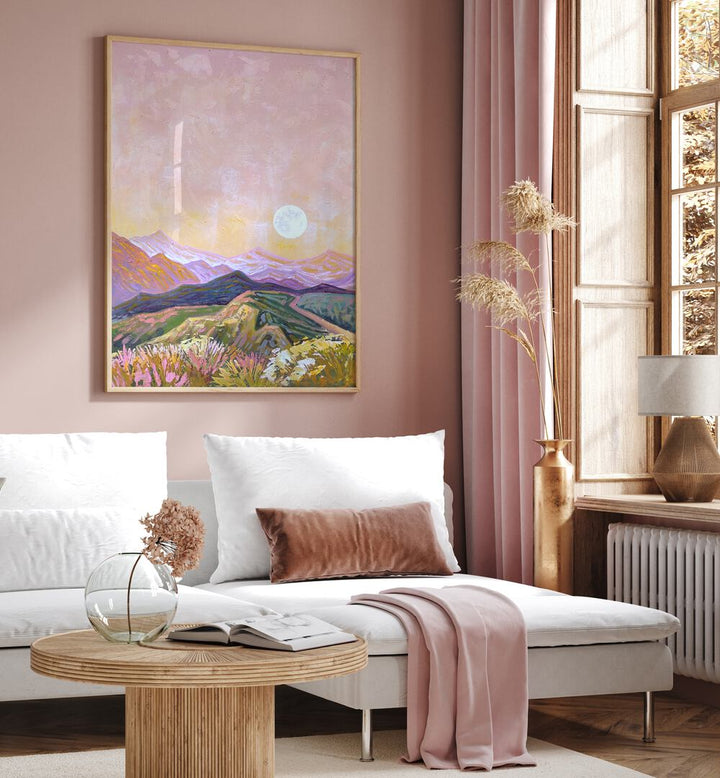 Experience serenity with MOON HILLS, LANDSCAPE PAINTINGS, enhancing your home with nature's beauty.