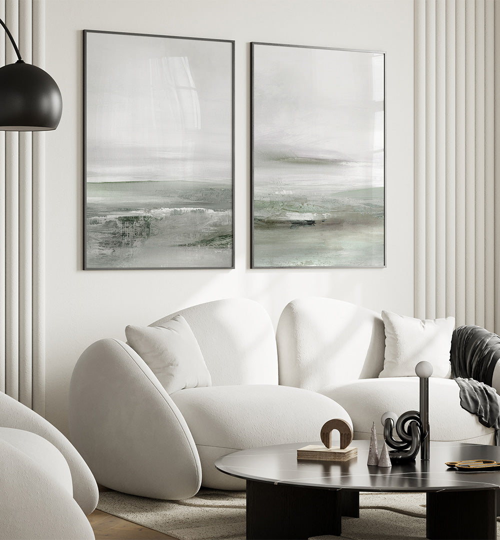 LIGHT DAWN SET , SET OF 2 PAINTINGS