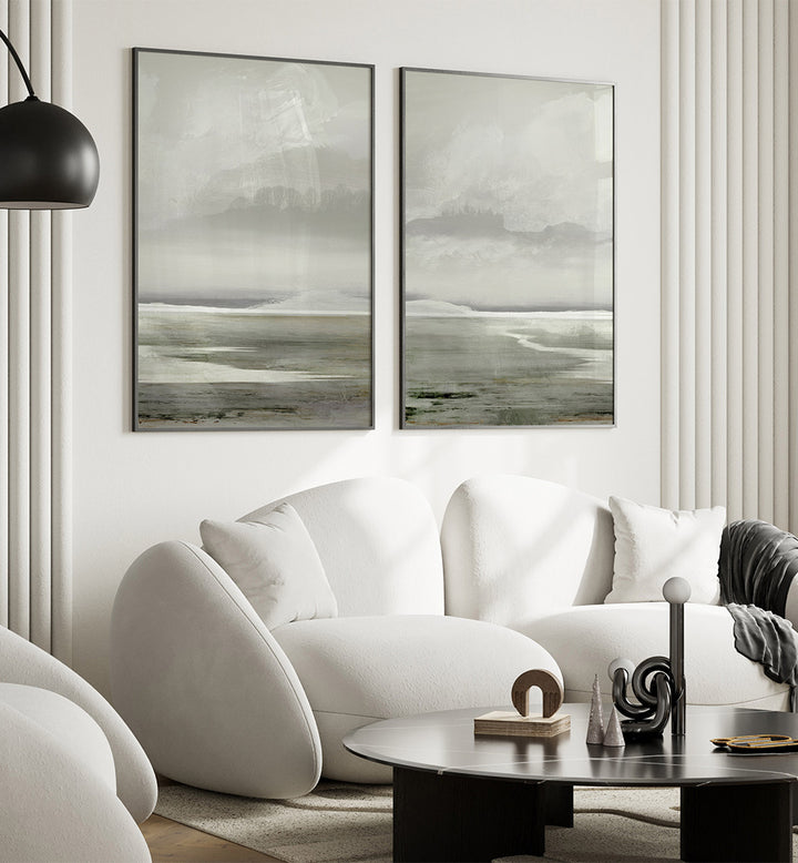 LAKES SET , SET OF 2 PAINTINGS